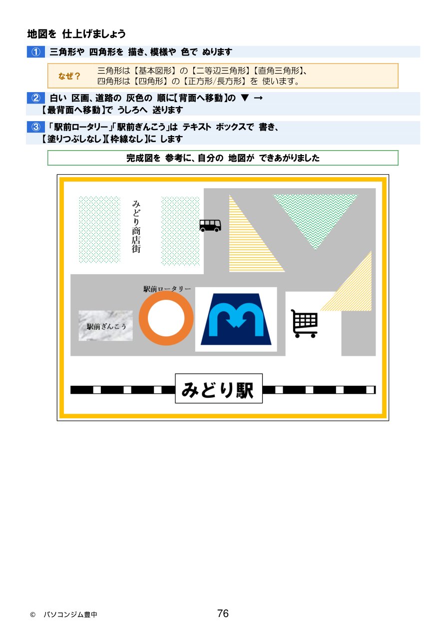 オリジナルテキスト『あるあるOffice探検隊②』ワードで地図を仕上げる誌面